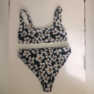 SEREI SWIM Highwaisted Bikini Floral Print